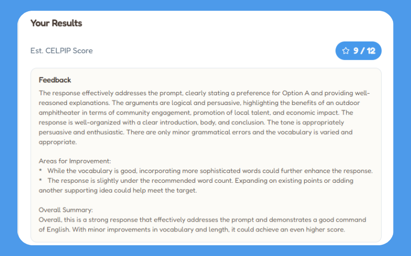 Writing Feedback